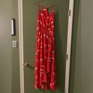 Red maxi dress